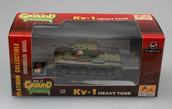 prebuilt 1/72 scale KV-1 tank model 36292