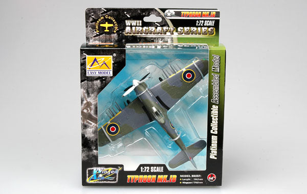 prebuilt 1/72 scale Hawker Typhoon fighter airplane model 36310