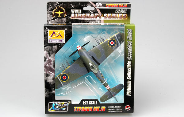 prebuilt 1/72 scale Hawker Typhoon Mk Ib fighter aircraft model 36313