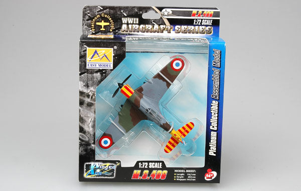 prebuilt 1/72 scale Vichy French M.S.406 fighter aircraft model 36329