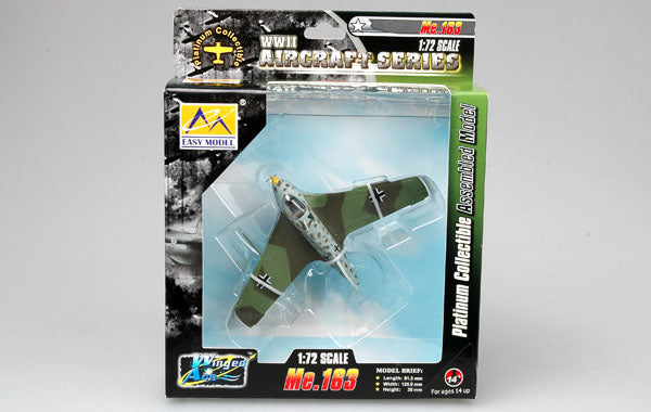 prebuilt 1/72 scale German interceptor Me 163 aircraft model 36342