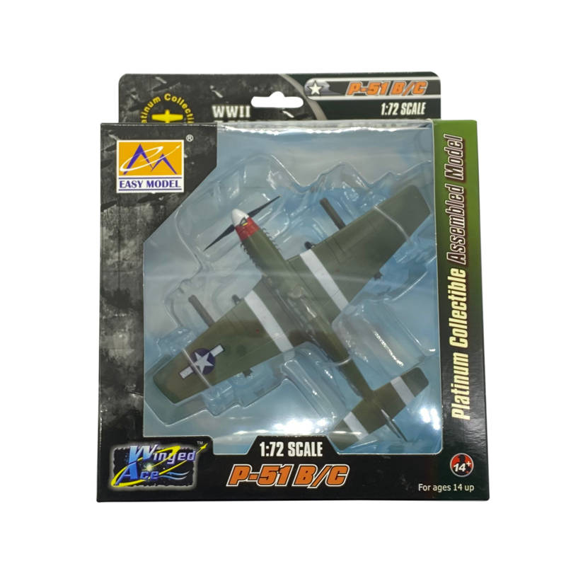 prebuilt 1/72 scale P-51B Mustang aircraft model 36359