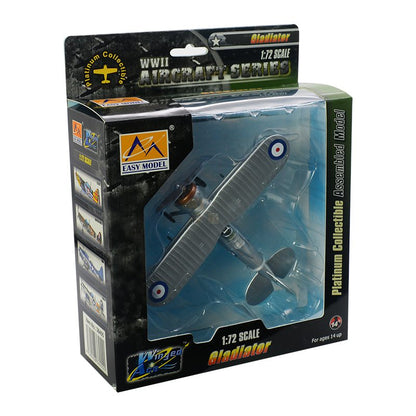 pre-built 1/72 scale Gloster Gladiator model ready to display