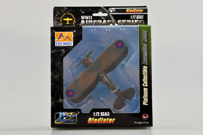 pre-built 1/72 scale Gladiator Mk I biplane model 36458