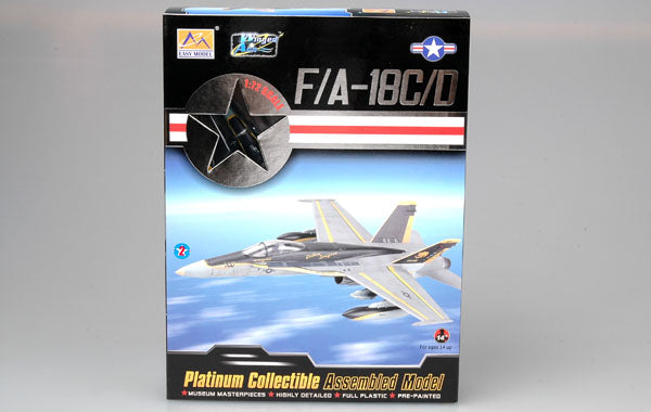 1/72 scale prebuilt F/A-18C Hornet combat jet fighter aircraft model 37116