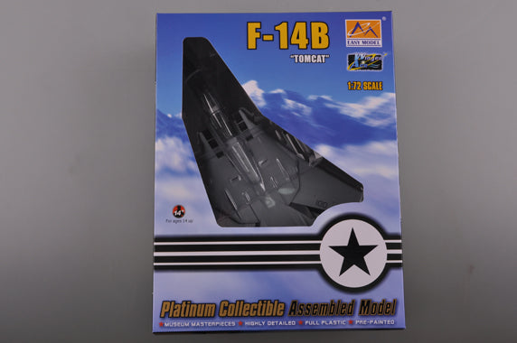 prebuilt 1/72 scale F-14B Tomcat fighter aircraft model 37188