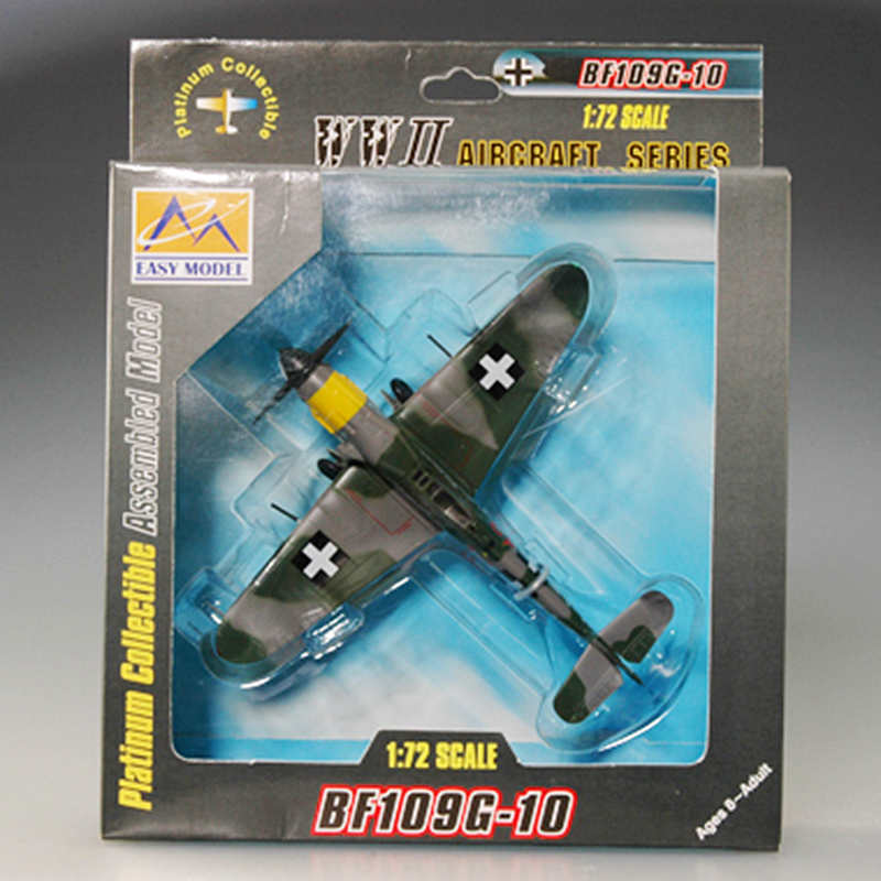 prebuilt 1/72 scale Bf 109G-10 fighter airplane model 37204