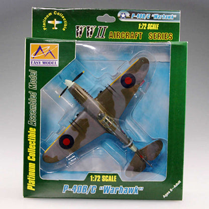 P-40 Warhawk Tomahawk fighter pre-built 1/72 scale plastic collectible WWII military aircraft model