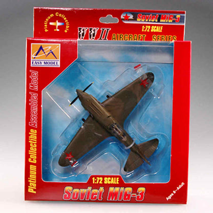 1/72 scale prebuilt MiG-3 fighter aircraft model 37221