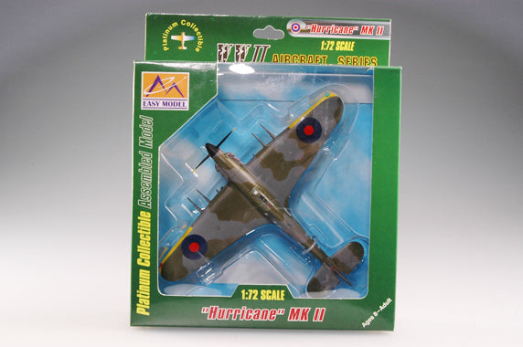 1/72 scale prebuilt Hurricane Mk II fighter aircraft model 37241