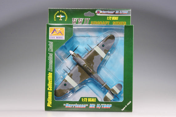 1/72 scale prebuilt Hurricane fighter plastic collectible aircraft model 37270