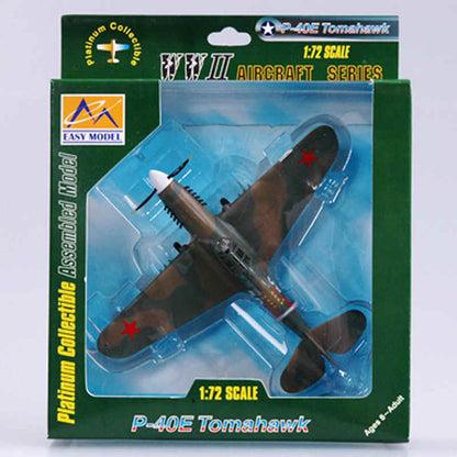 1/72 scale prebuilt P-40E Warhawk WWII fighter aircraft model 37275