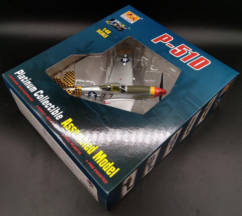 prebuilt 1/48 scale P-51D Mustang aircraft model 39303 packaging