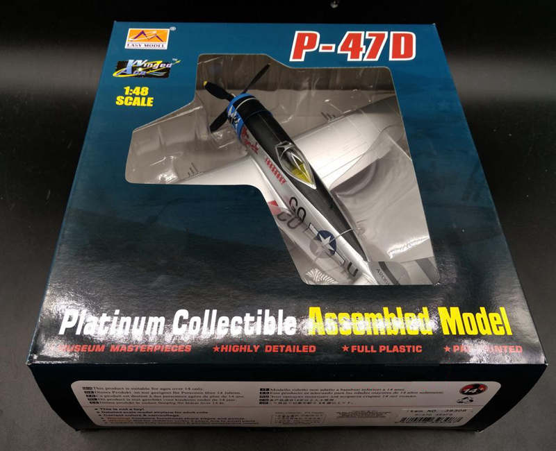 prebuilt 1/48 scale P-47D Thunderbolt aircraft model 39308 package