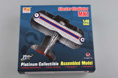 prebuilt 1/48 scale Gladiator Mk I biplane model 39322