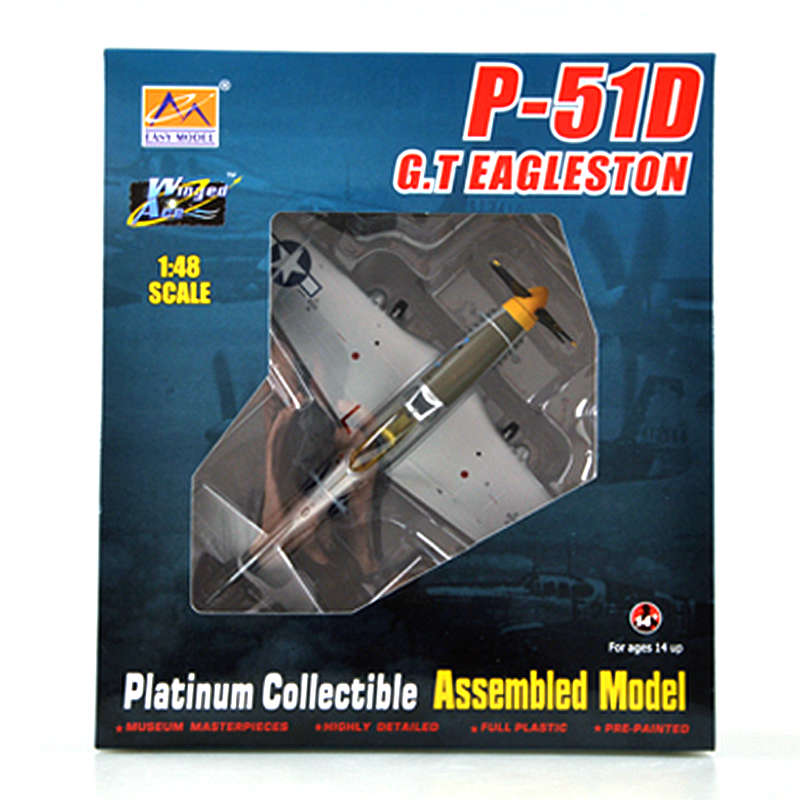 prebuilt 1/48 scale P-51D Mustang aircraft model 39325 package