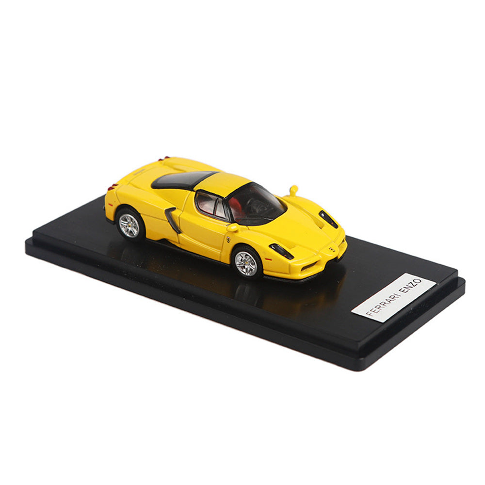 Enzo Ferrari (Yellow) 1/64 Scale Diecast Metal Car Collectible Model