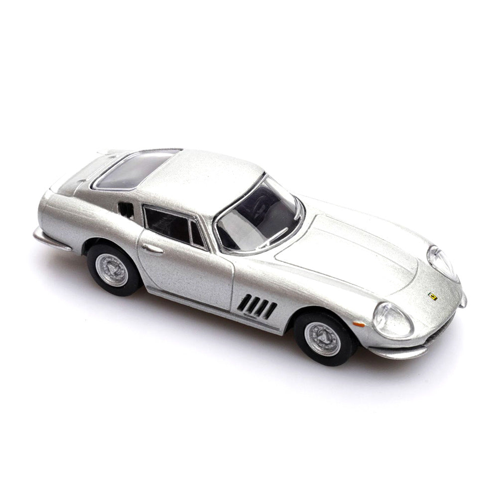 Ferrari 275 (Silver) 1/64 Scale Diecast Metal Vintage Sports Car Collectible Model