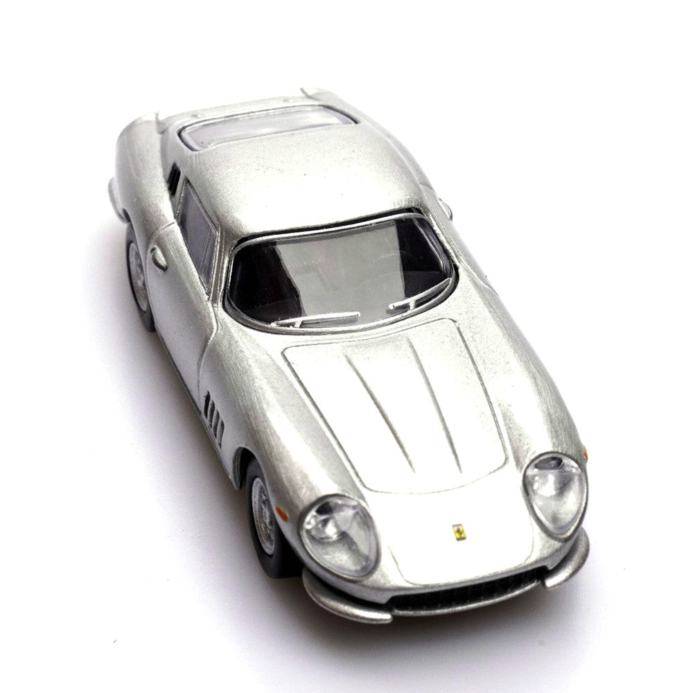 Ferrari 275 (Silver) 1/64 Scale Diecast Metal Vintage Sports Car Collectible Model