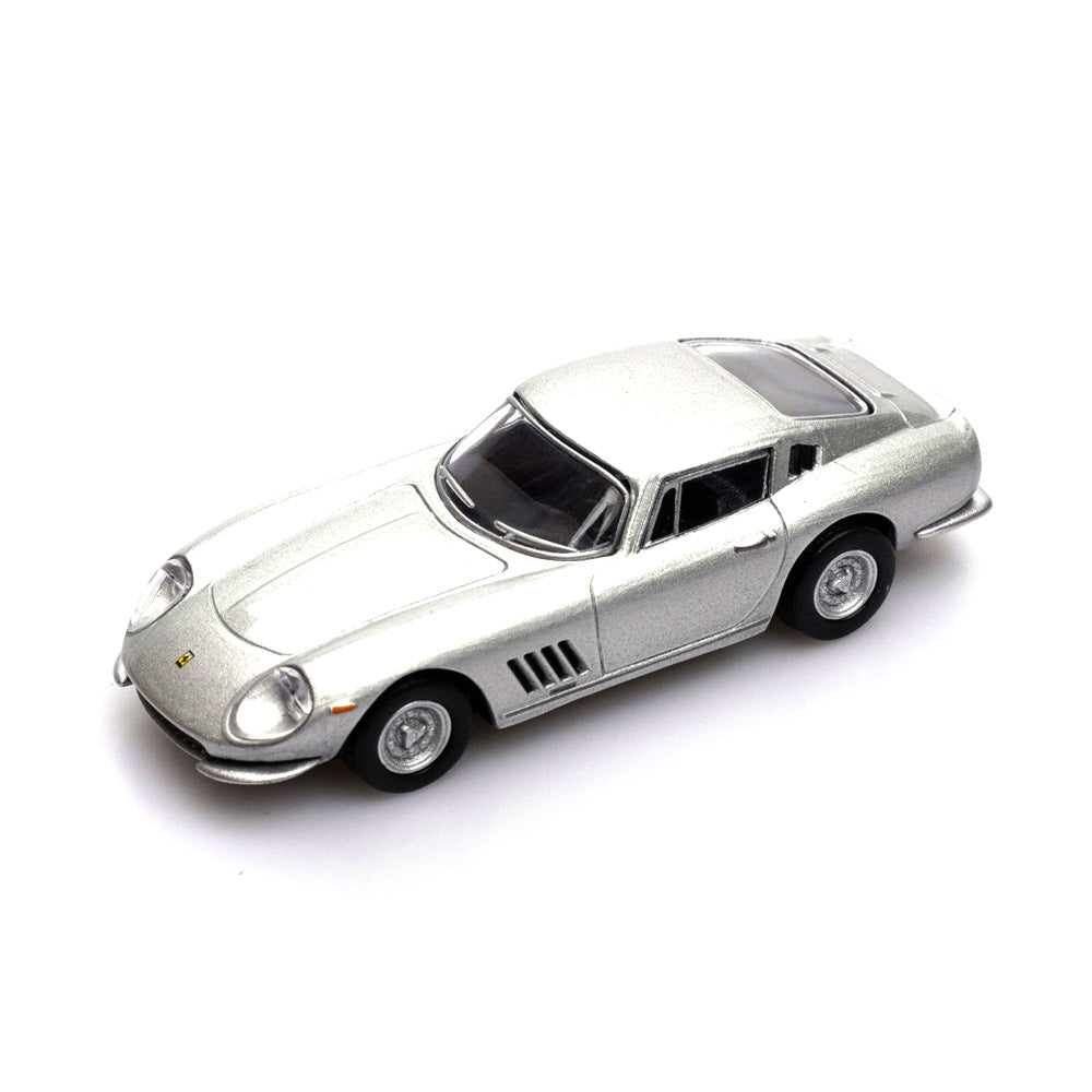 Ferrari 275 (Silver) 1/64 Scale Diecast Metal Vintage Sports Car Collectible Model