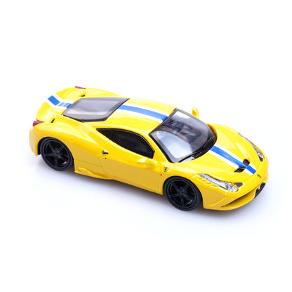 Ferrari 458 Speciale (Yellow) 1/64 Scale Diecast Metal Sports Car Collectible Model