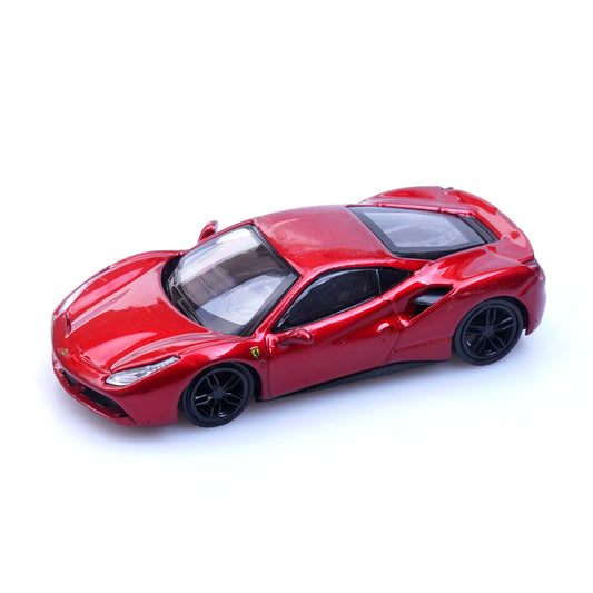 Ferrari 488 GTB (Metallic Red) 1/64 Scale Diecast Metal Sports Car Collectible Model