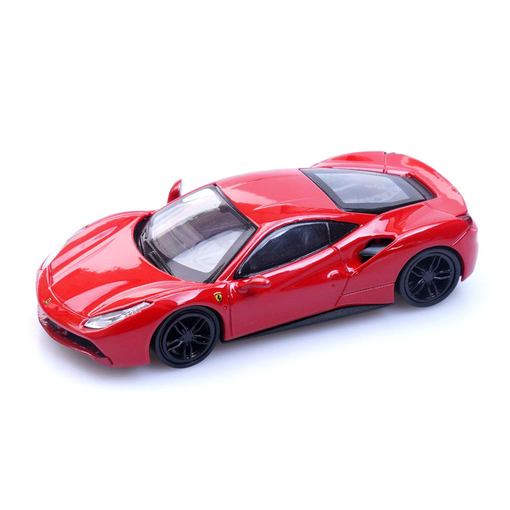 Ferrari 488 GTB (Red) 1/64 Scale Diecast Metal Sports Car Collectible Model