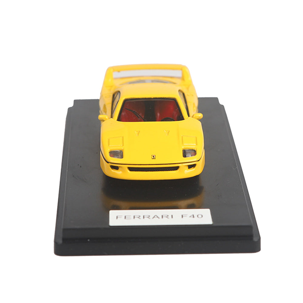 Ferrari F40 (Yellow) 1/64 Scale Diecast Metal Vintage Sports Car Collectible Model