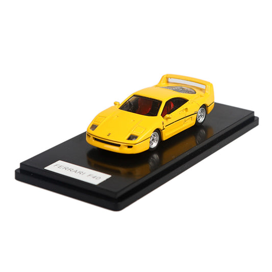 Ferrari F40 (Yellow) 1/64 Scale Diecast Metal Vintage Sports Car Collectible Model