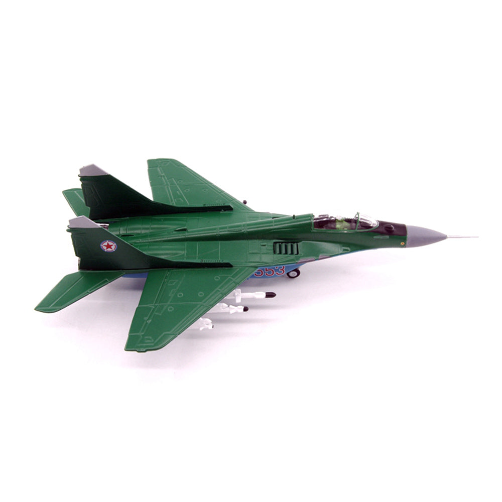 1/100 scale diecast MiG-29 fighter aircraft model