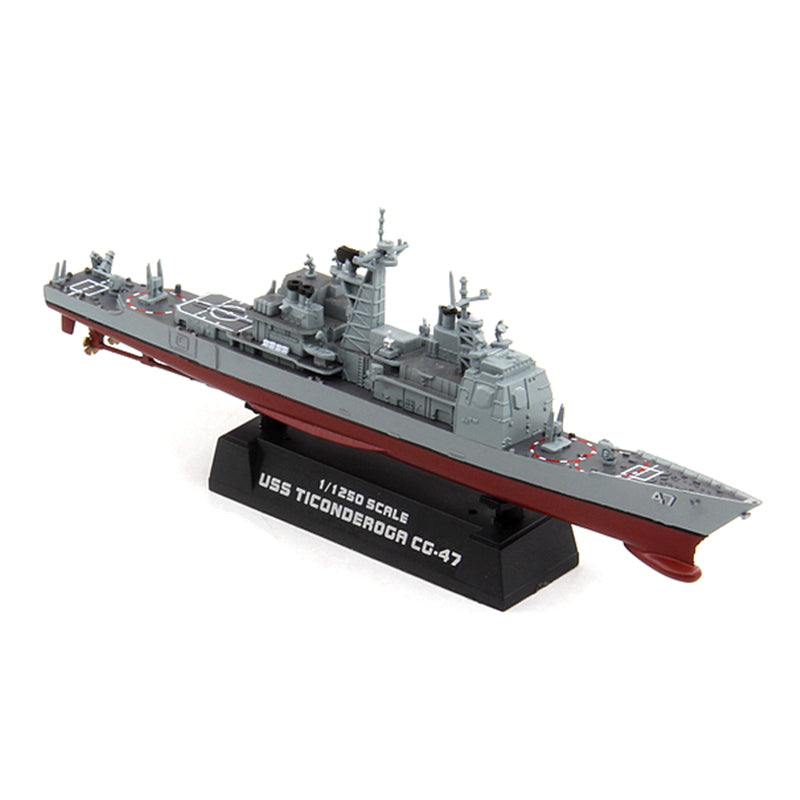 1/1250 scale prebuilt USS Ticonderoga CG-47 cruiser model 37401