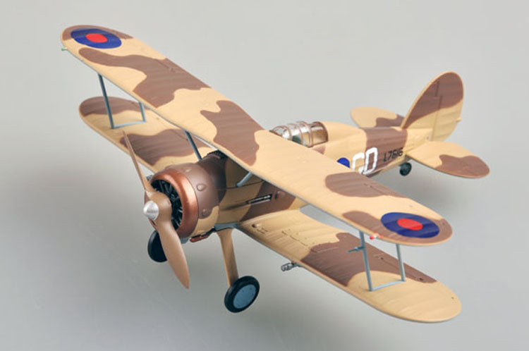 prebuilt 1/72 scale Gladiator Mk I biplane fighter model 36456