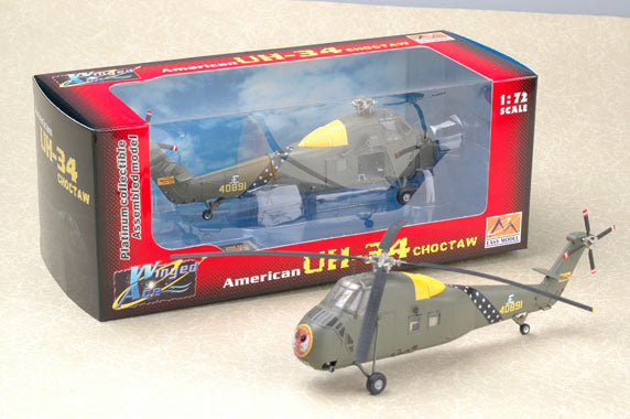 prebuilt 1/72 scale UH-34D military helicopter model 37012