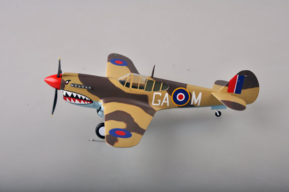 prebuilt 1/48 scale P-40 Warhawk aircraft model 39312 sideview