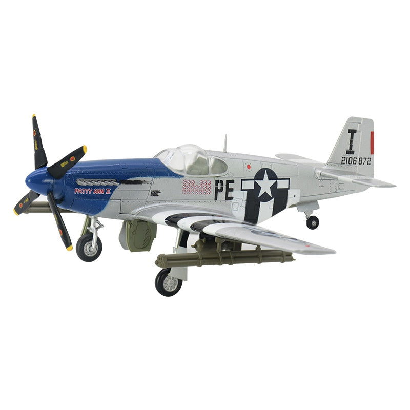 prebuilt 1/72 scale P-51B Mustang fighter aircraft model 36355