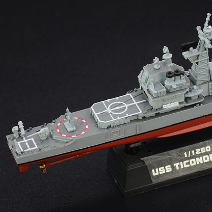 1/1250 scale prebuilt USS Ticonderoga CG-47 cruiser model 37401