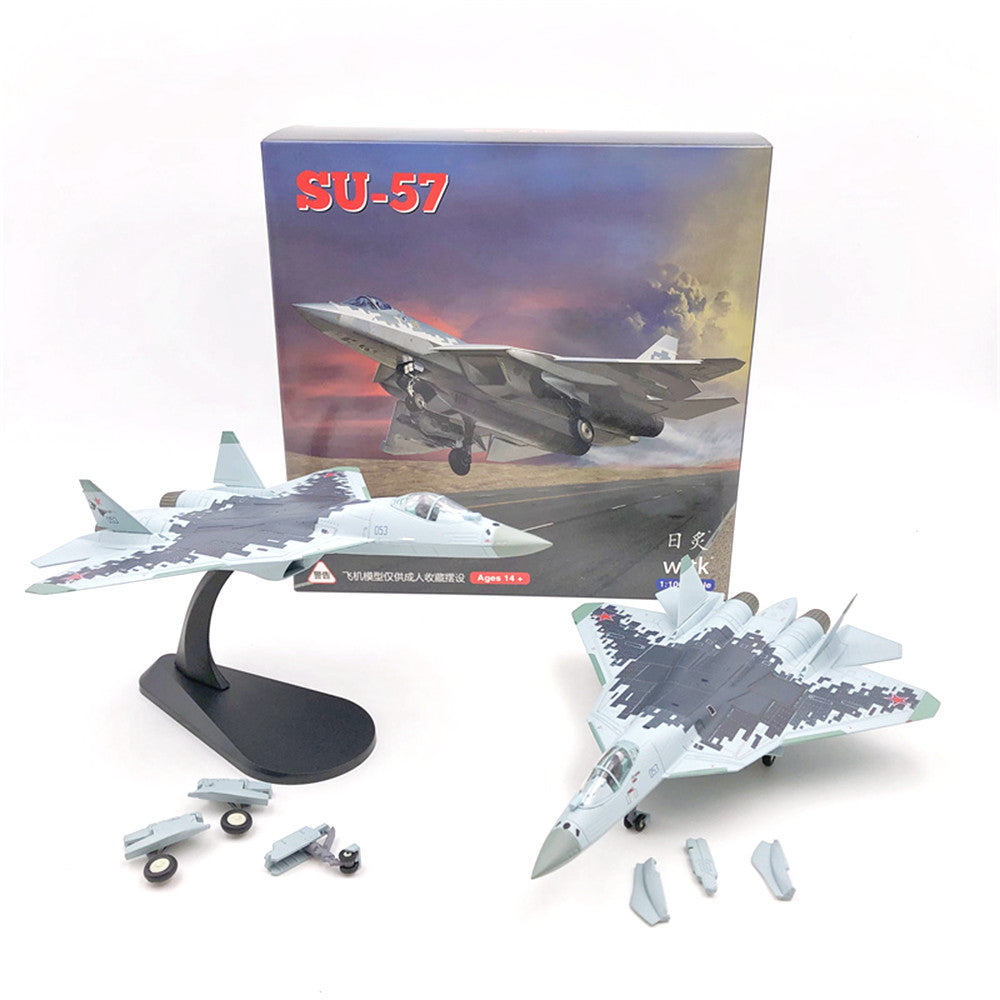 1/100 scale diecast Su-57 aircraft model