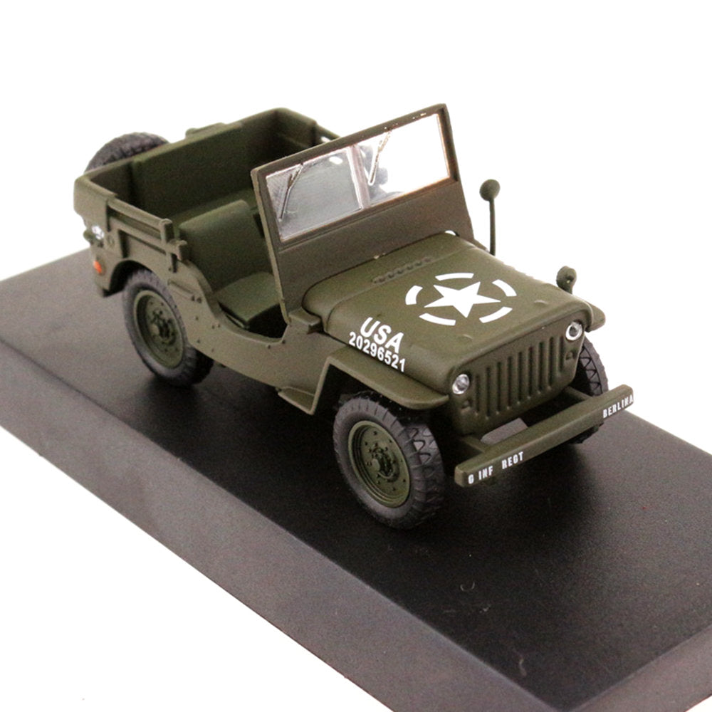 Willys MB Jeep U.S. Army Truck 1947 1/43 Scale Diecast Metal Vintage Car Collectible Model