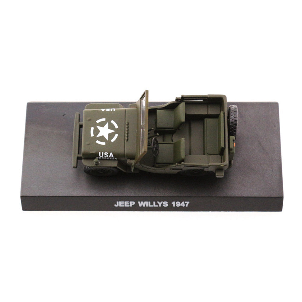 Willys MB Jeep U.S. Army Truck 1947 1/43 Scale Diecast Metal Vintage Car Collectible Model