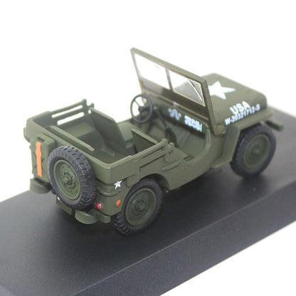 Willys MB Jeep U.S. Army Truck 1947 1/43 Scale Diecast Metal Vintage Car Collectible Model