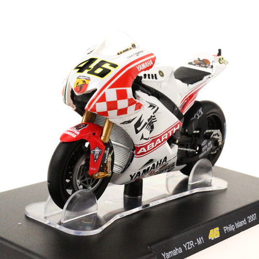 Yamaha YZR-M1 46 Philip Island 2007 1/18 Scale Diecast Metal Motorcycle Collectible Model